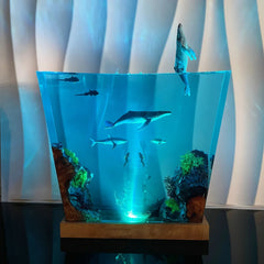 Whale Leaping Ocean Resin Night Light( Best Gift 🎁 )