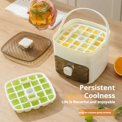 Ice Cube Tray with Storage Bin and Scoop