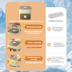 Ice Cube Tray with Storage Bin and Scoop